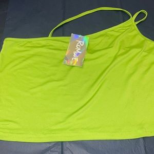 ROMWE-One Shoulder Crop Tank